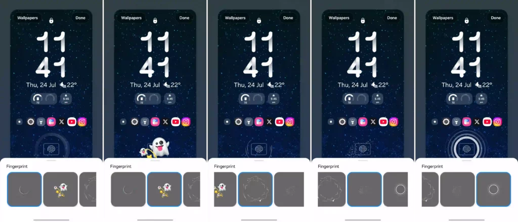 One UI 8 New Fingerprint unlock effects