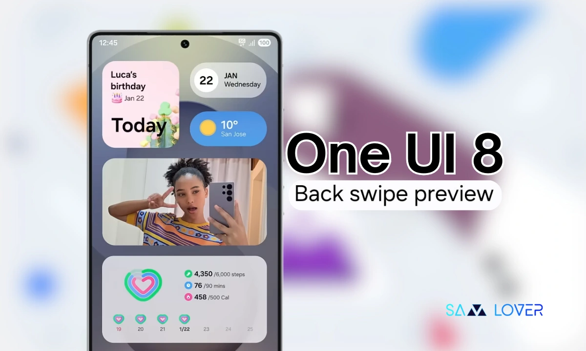 One UI 8 Back swipe preview