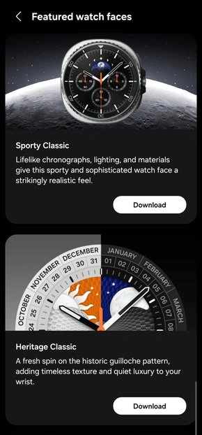 One UI 8 Watch New Watch Faces 5