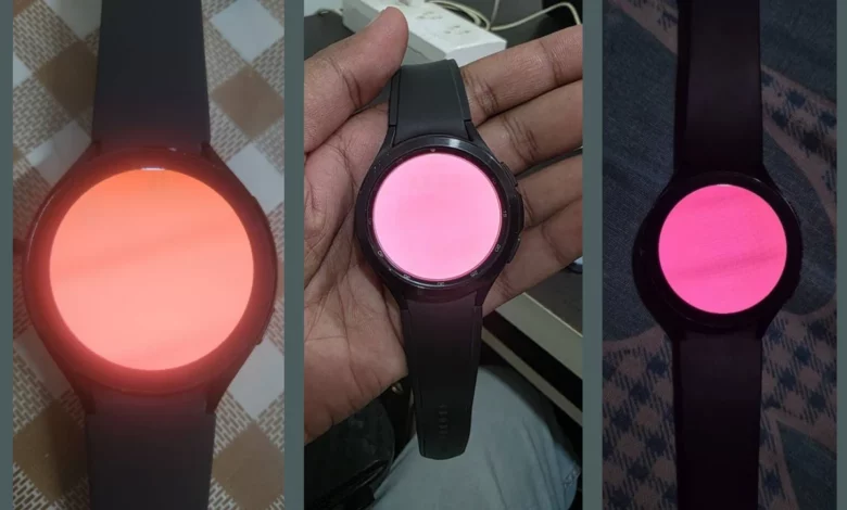 Samsung Galaxy Watch4 Series Pink and Orange Display Issue