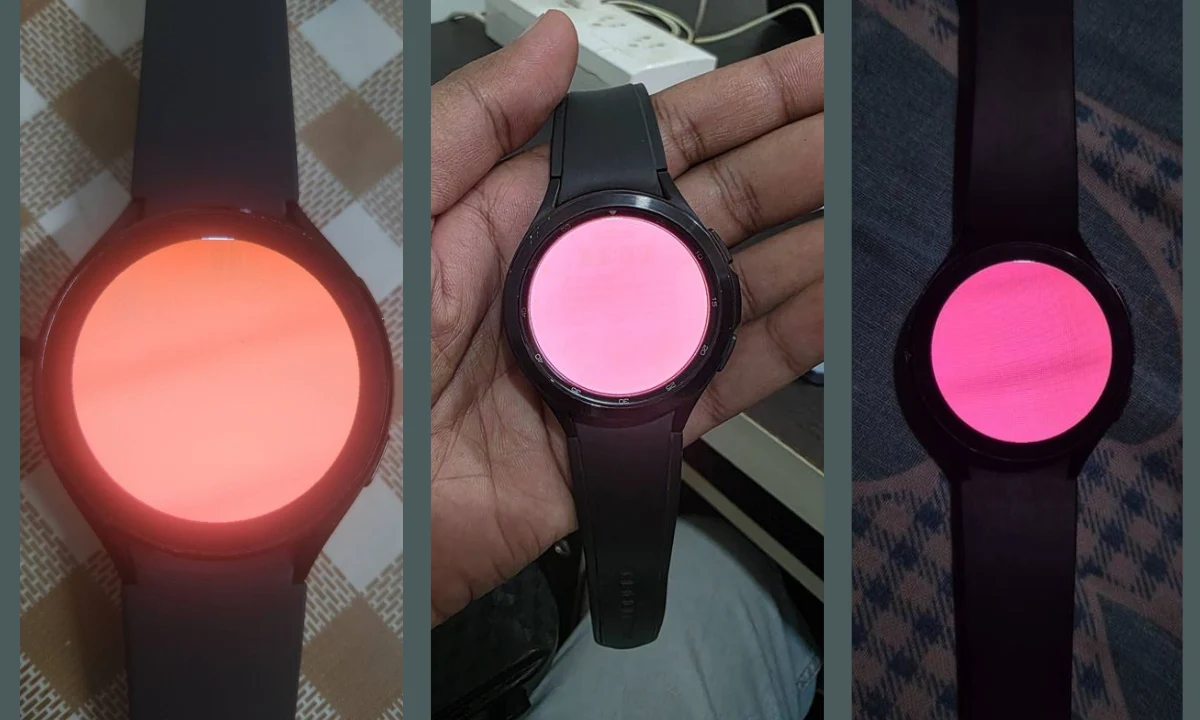 Samsung Galaxy Watch4 Series Pink and Orange Display Issue