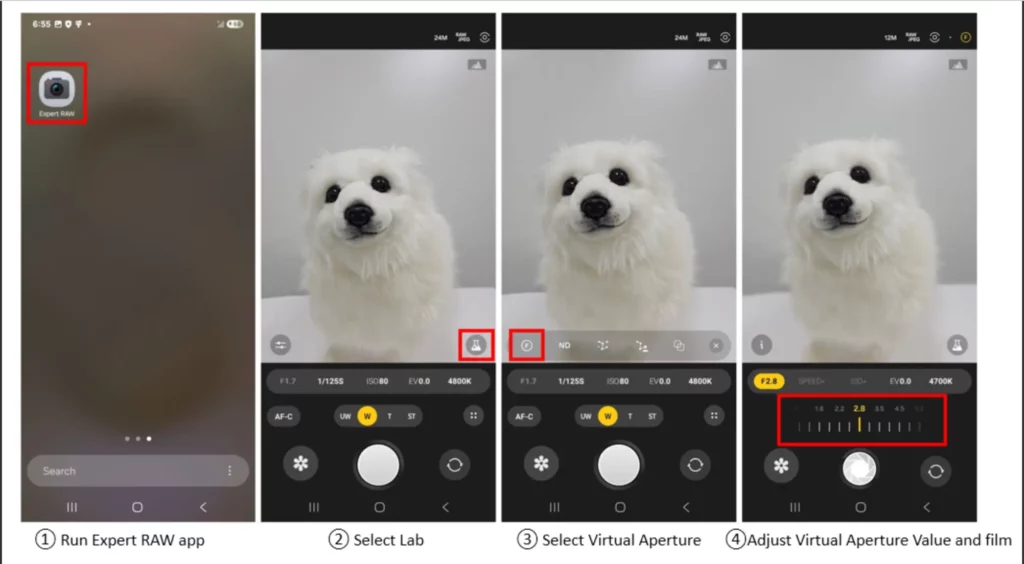 Samsung Expert RAW Virtual Aperture