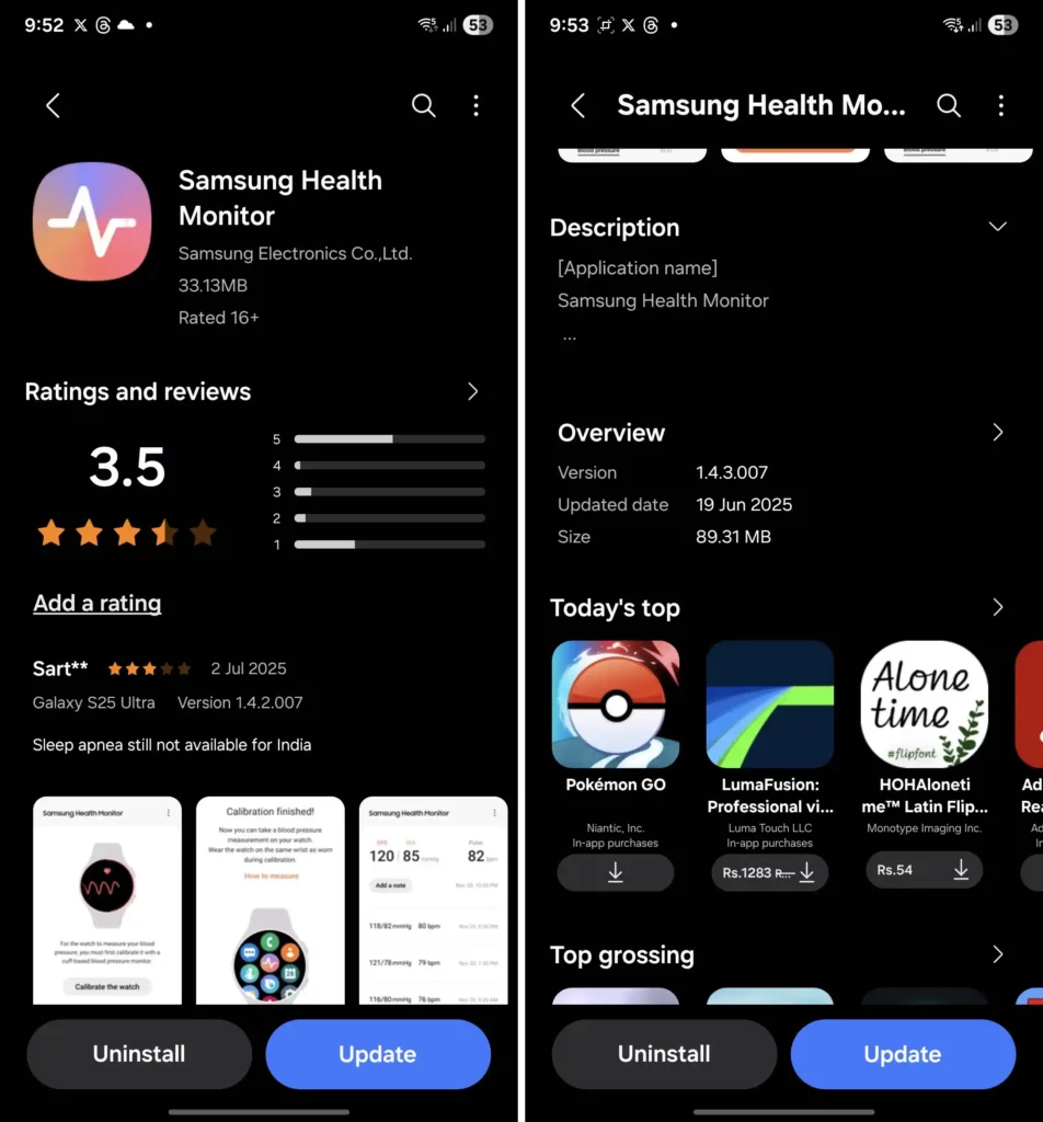 Samsung Monitor on Galaxy store