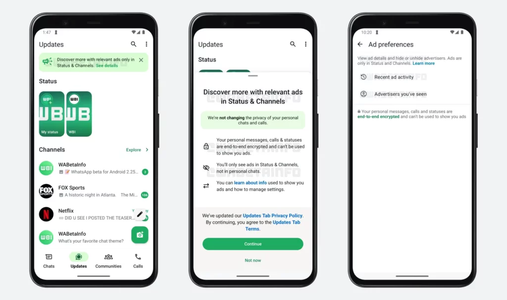 Ads on WhatsApp Channel and Status