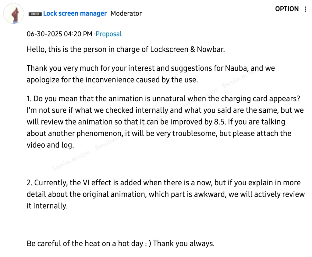 Samsung Moderator talks about One UI 8.5