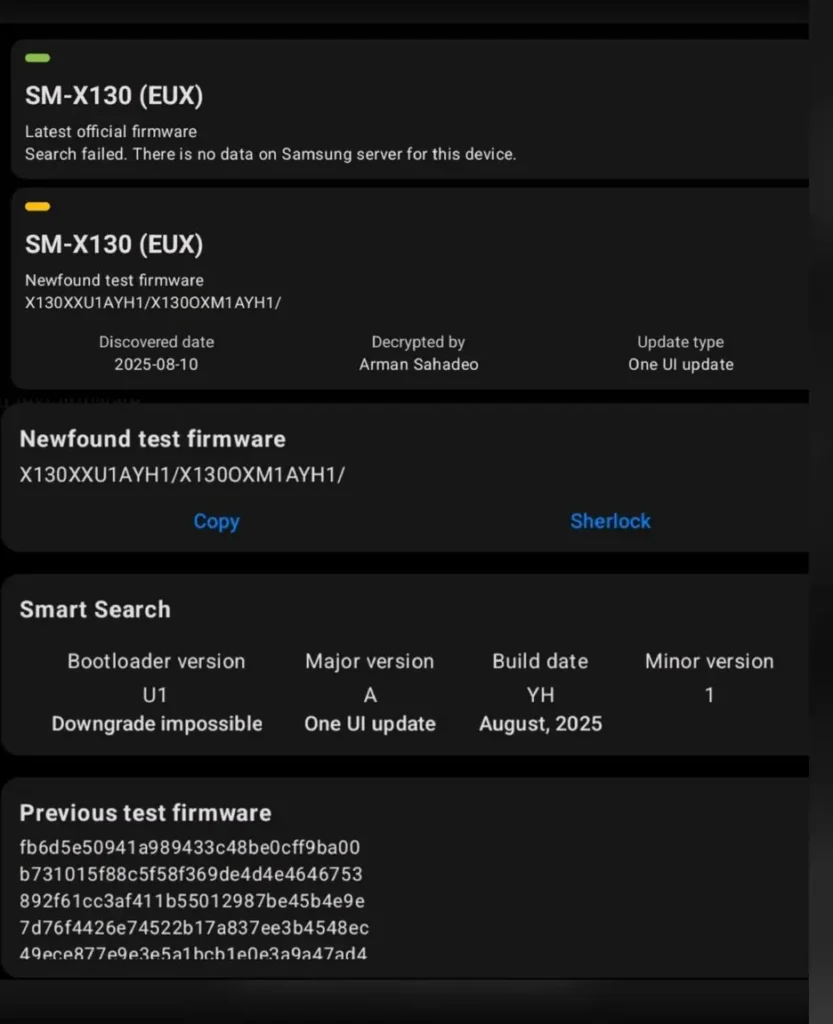 Galaxy Tab A11 Appears on Test Server with One Ui 7