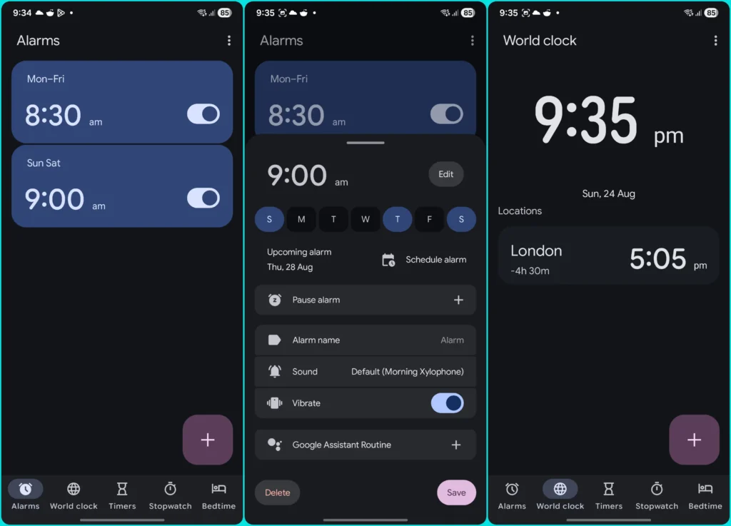Google Clock 8.1 Update