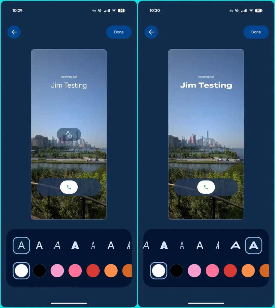 Google Customizable Cards for Contacts
