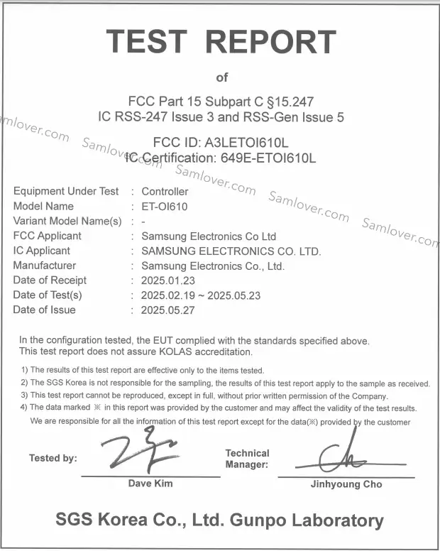 Samsung XR Motion Controller Left report