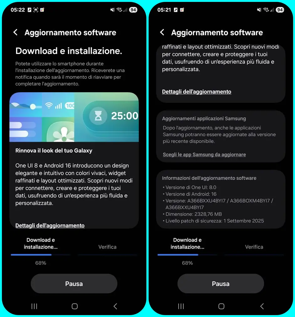 Galaxy A36 One UI 8 Stable Update in Europe