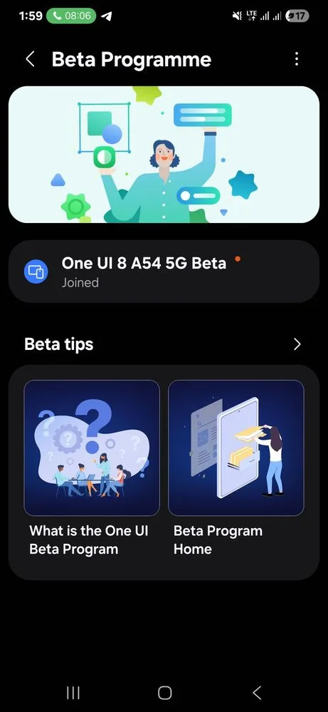 Galaxy A54 One UI 8 Beta India