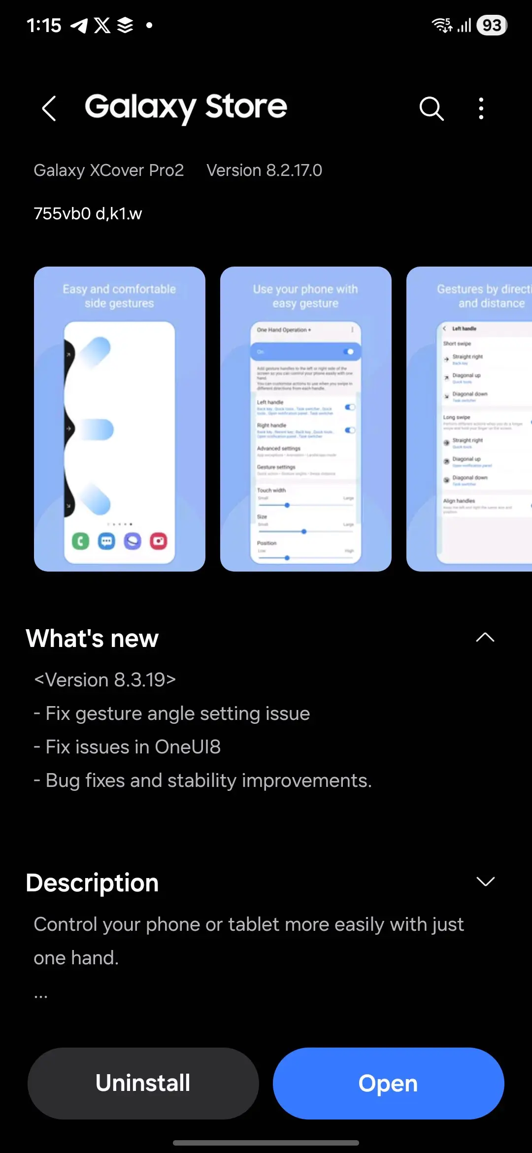 One Hand Operation+ v8.3.19 update