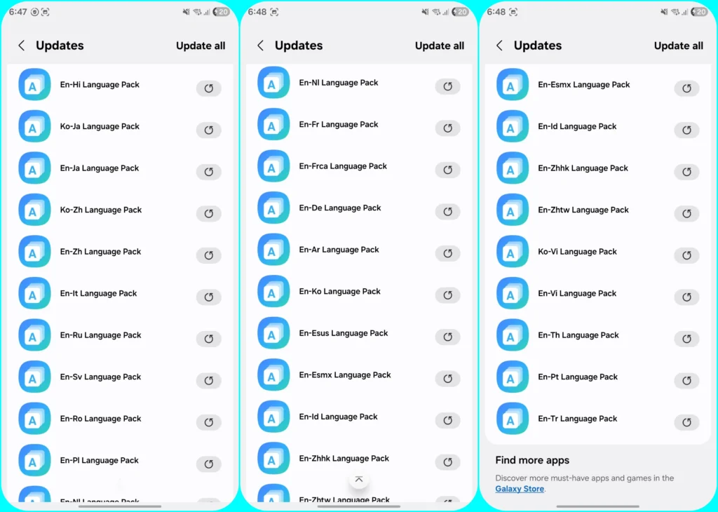 Samsung Language Package Update - 1