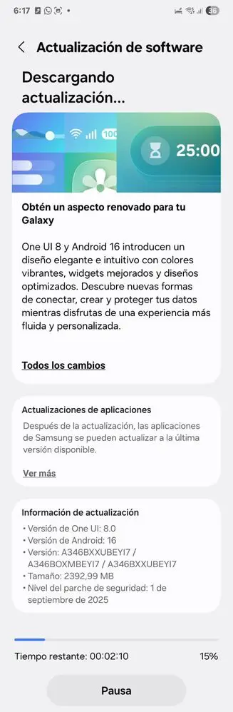 One UI 8.0 for Galaxy A34 in Europe