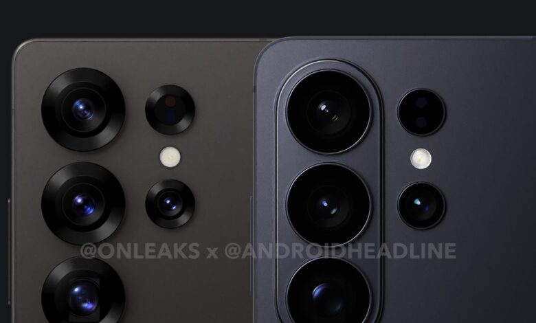 Galaxy S25 Ultra vs S26 Ultra camera render
