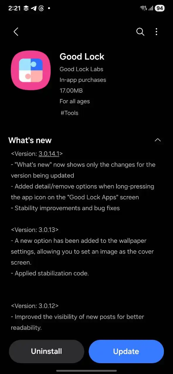 Good Lock New update screenshot
