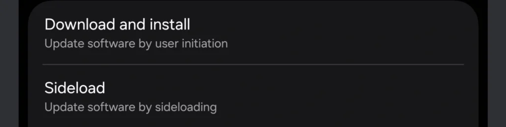 One UI 8.5 New sideload option
