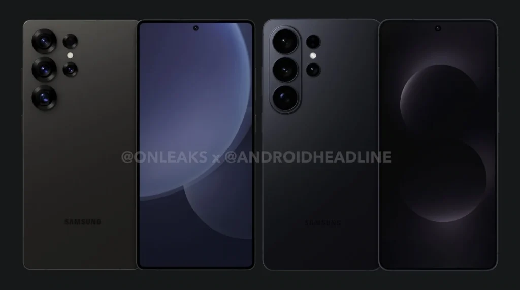 Galaxy S25 Ultra vs S26 Ultra render
