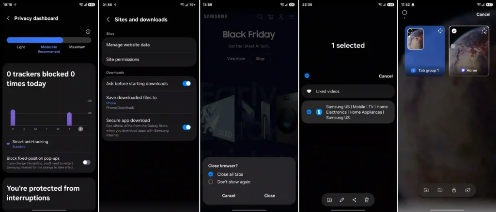 One UI 8.5 Internet App details