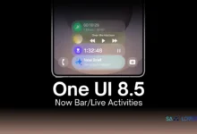 One UI 8.5 Now Bar and Live Activities