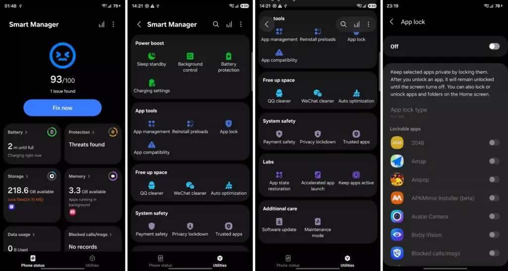 One UI 8.5 smart manager