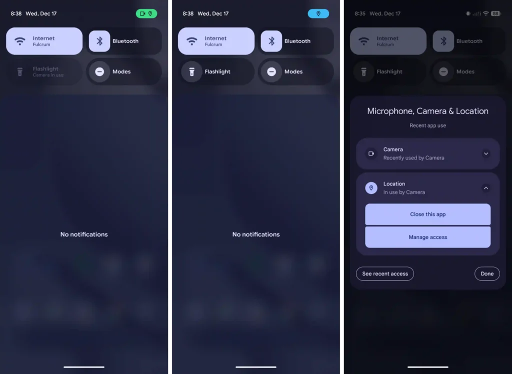 Android 16 QPR3 blue dot to show location