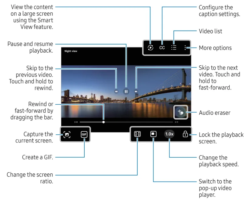 Galaxy Z TriFold Video Player