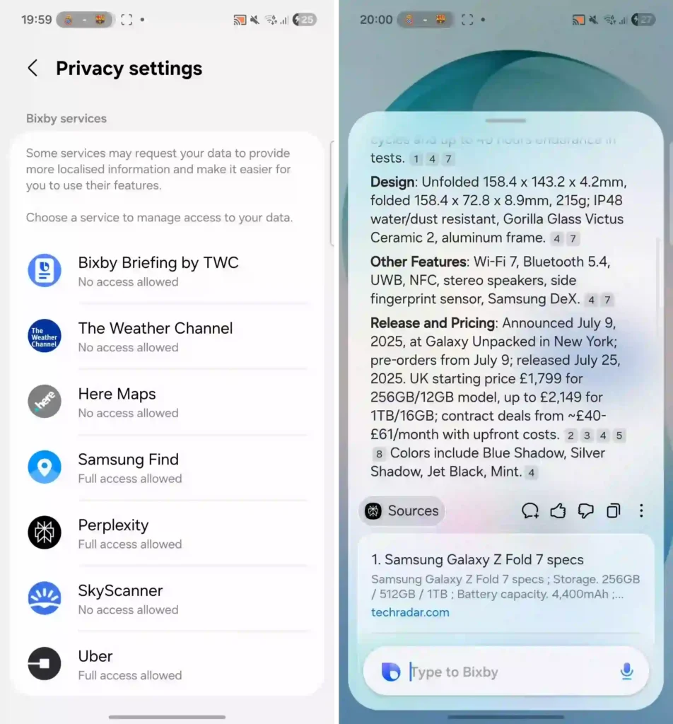 One UI 8.5 Perplexity Integration