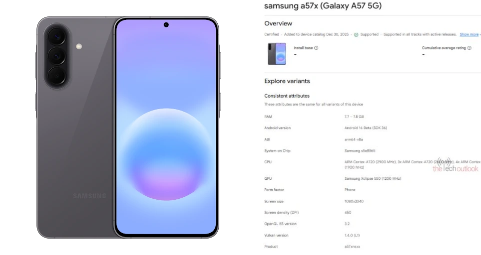 Galaxy A57 first look