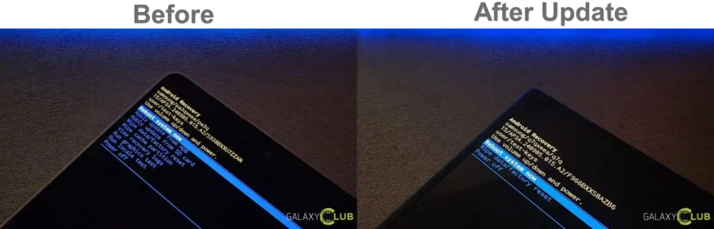 Android power menu after February update in Galaxy devices