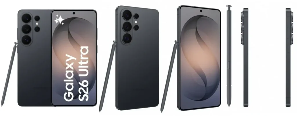 Galaxy S26 Ultra renders