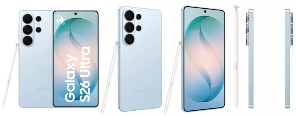 Galaxy S26 Ultra renders