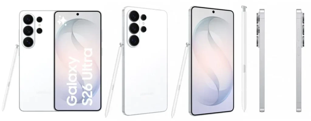 Galaxy S26 Ultra renders