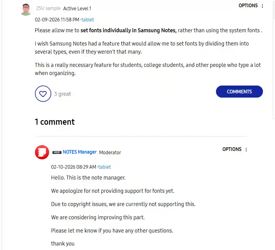 Samsung Notes Manager