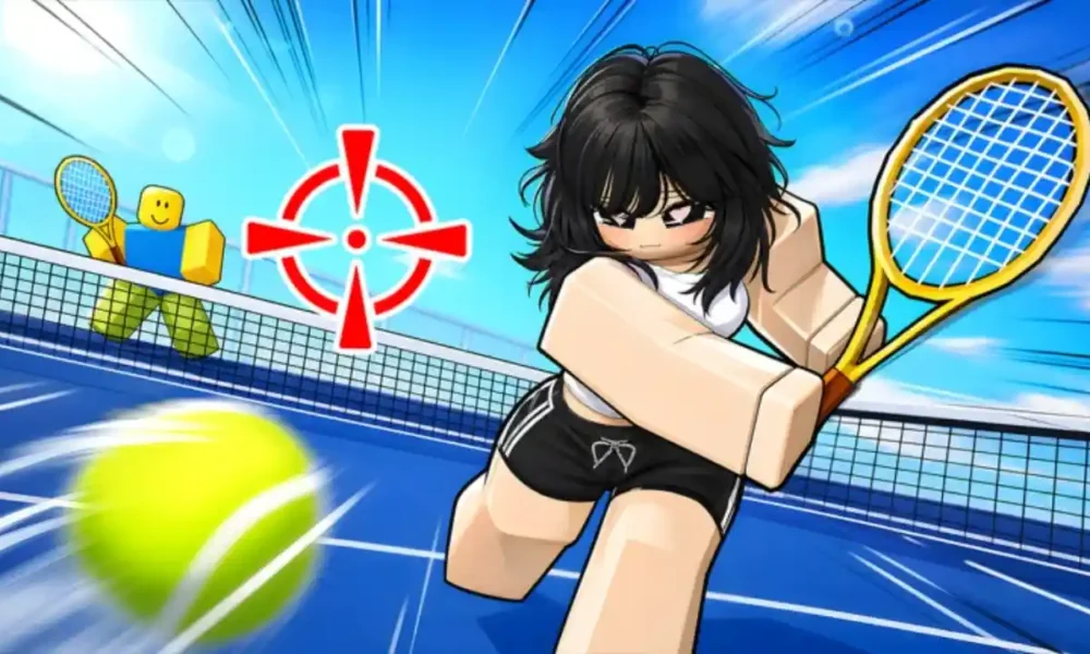 Neo Tennis Roblox - players competing in an on-court tennis match