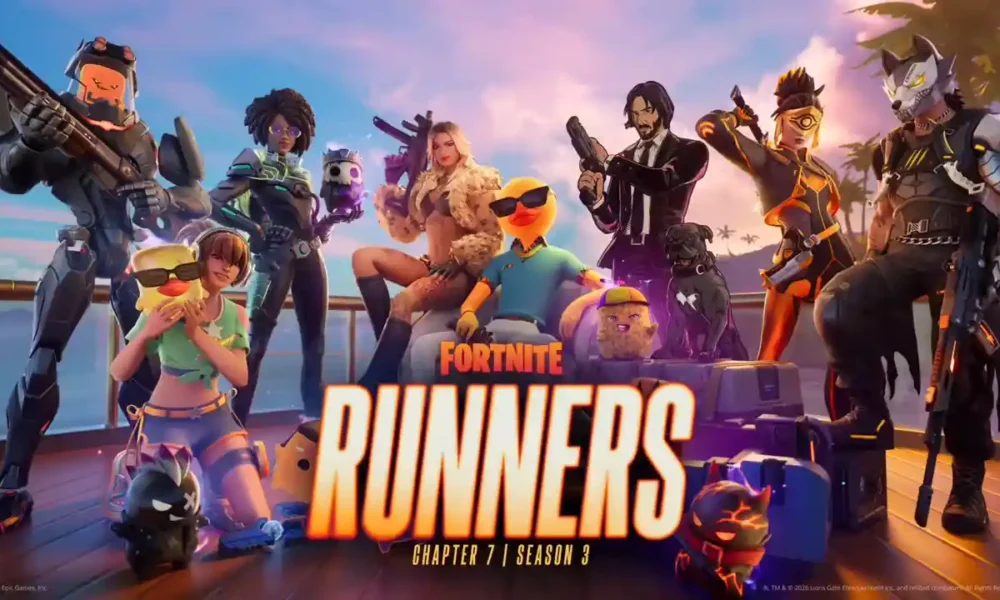 Fortnite Chapter 7 Season 3 Runners key art with countdown theme