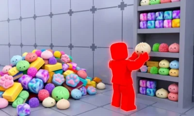 Clean the Squishies codes - player sorting squishy toys onto shelves