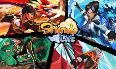 Shindo Life codes - anime ninja character in the game's open-world lobby
