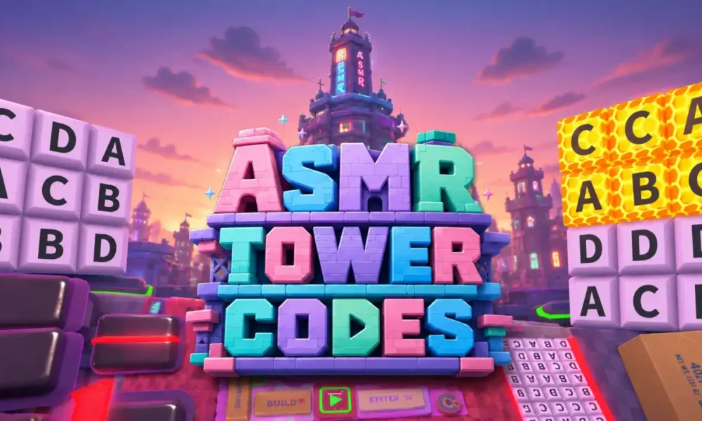 Build an ASMR Tower codes list for July 2026 showing gem rewards