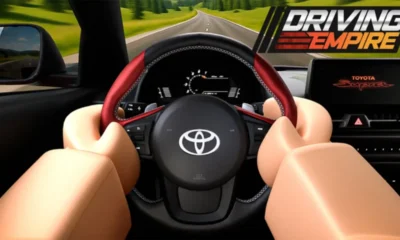 Driving Empire - player driving a newly unlocked Rocket Car