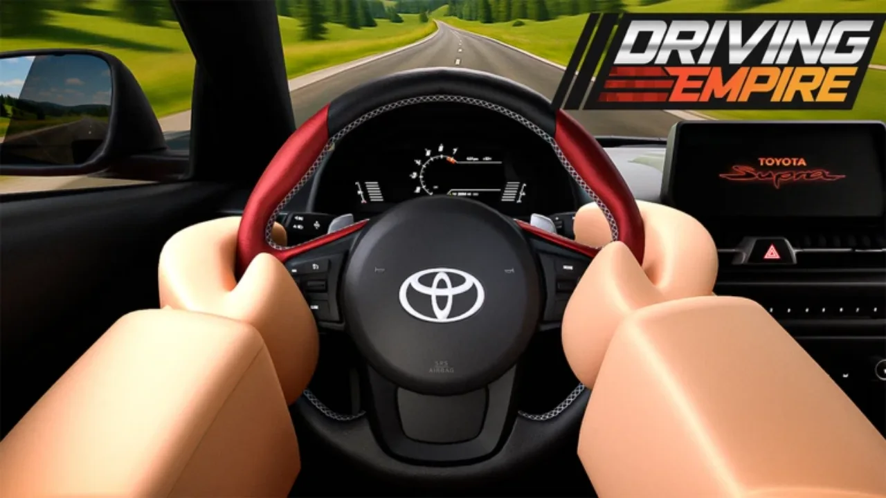 Driving Empire - player driving a newly unlocked Rocket Car