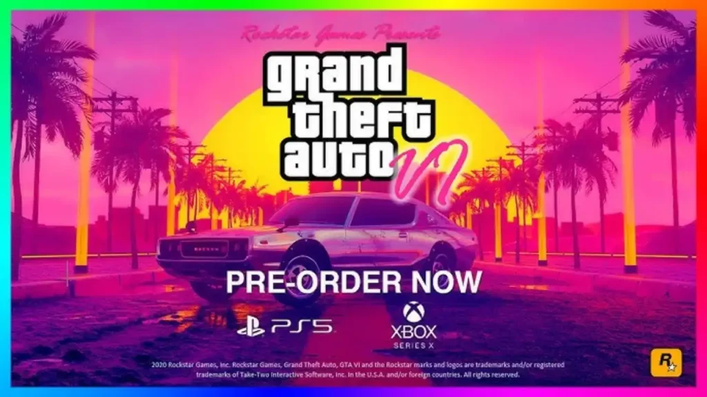 GTA 6 Jason and Lucia key art from Rockstar Games pre-order campaign