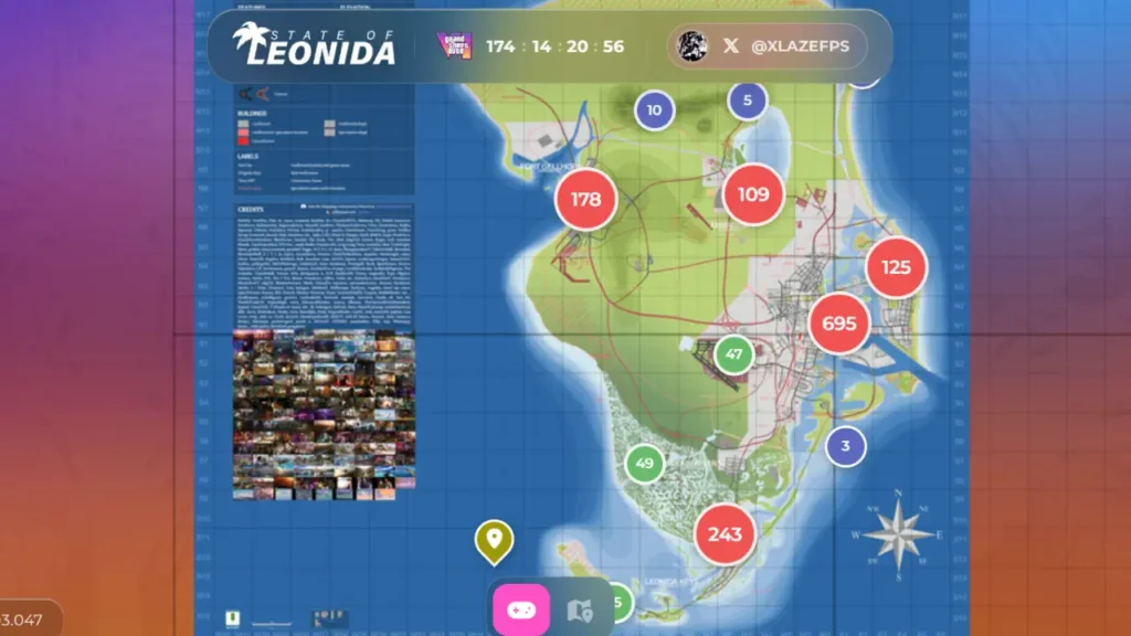 GTA 6 - Leonida map ahead of November 2026 launch