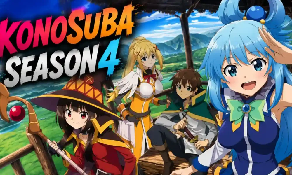 Konosuba Season 4 - official teaser visual revealed July 2026