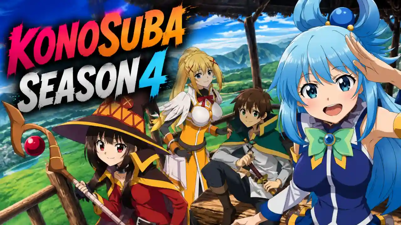 Konosuba Season 4 - official teaser visual revealed July 2026
