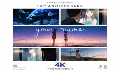 Your Name 10th anniversary Steelbook cover art with Mitsuha and Taki