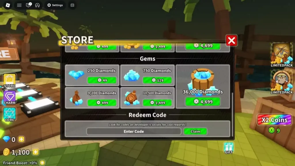 Zombie Island codes — how to redeem in the Store menu