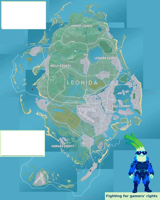 GTA 6 map leak Leonida size comparison to GTA 5