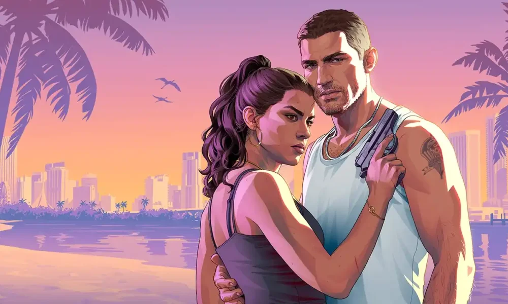GTA 6 - official cover art featuring Lucia and Jason