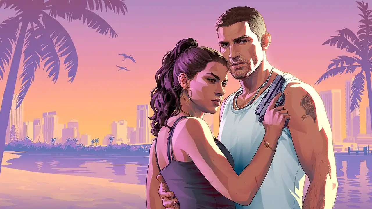 GTA 6 - official cover art featuring Lucia and Jason